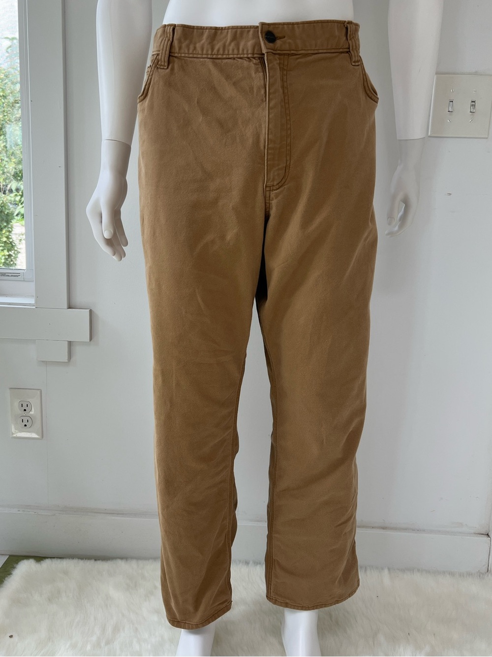 Carhartt Relaxed Fit Men’s Work Pants Size 40x30 Brown Durable Utility Workwear